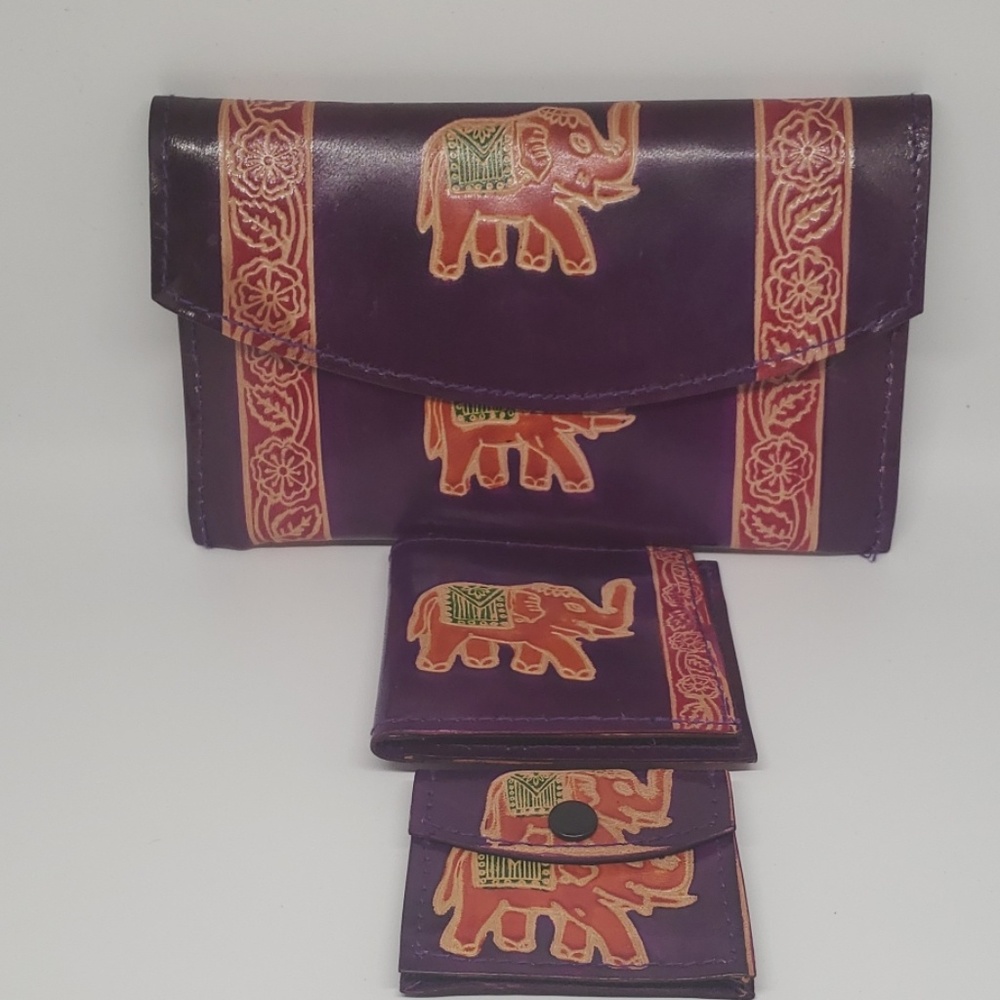 3 Piece leather clutch